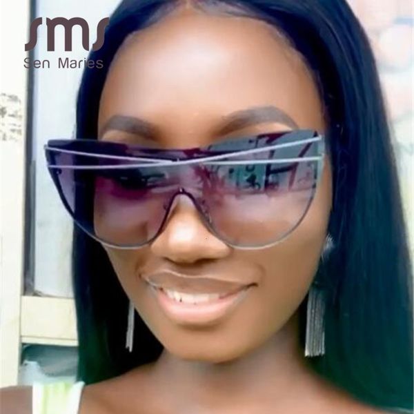 fashion oversized cat eye sunglasses women luxury metal one piece rimless frame sun glasses female male eyewear shades uv400 s09a, White;black
fashion oversized cat eye sunglasses women luxury metal one piece rimless frame sun glasses female male eyewear shades uv400 s09a, White;black