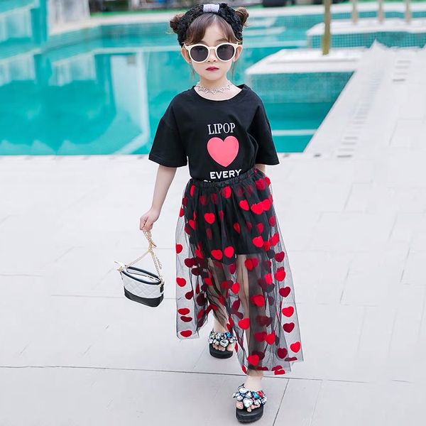 summer girls 2 pcs set baby tee shirt + tutu skirt kids suit children set red heart letter print embroidery mesh 4 to 14 yrs, White
summer girls 2 pcs set baby tee shirt + tutu skirt kids suit children set red heart letter print embroidery mesh 4 to 14 yrs, White