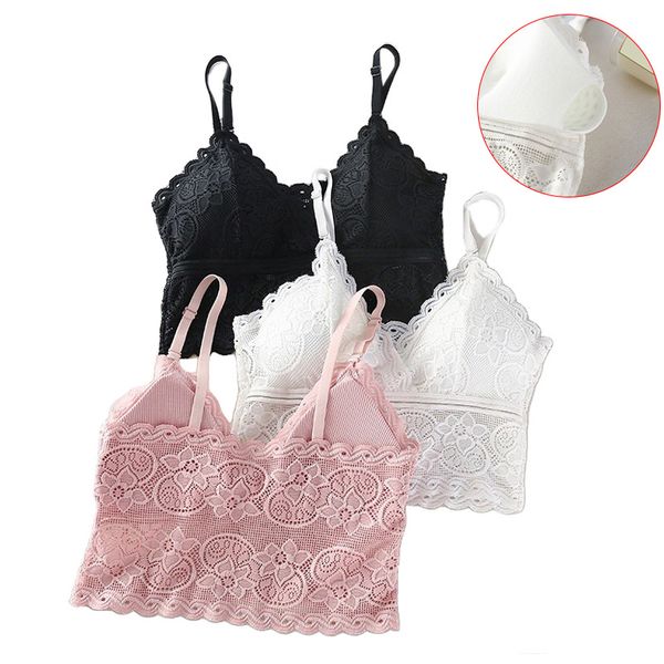 camisoles & tanks women fashion wireless bra padded bralette deep v lace bras summer crop embroidery floral tank, Black;white
camisoles & tanks women fashion wireless bra padded bralette deep v lace bras summer crop embroidery floral tank, Black;white