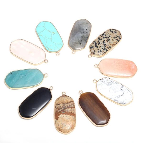charms rectangle semi-precious stone pendants making for jewelry necklace temperament gift accessories women size 23x43mm, Bronze;silver
charms rectangle semi-precious stone pendants making for jewelry necklace temperament gift accessories women size 23x43mm, Bronze;silver