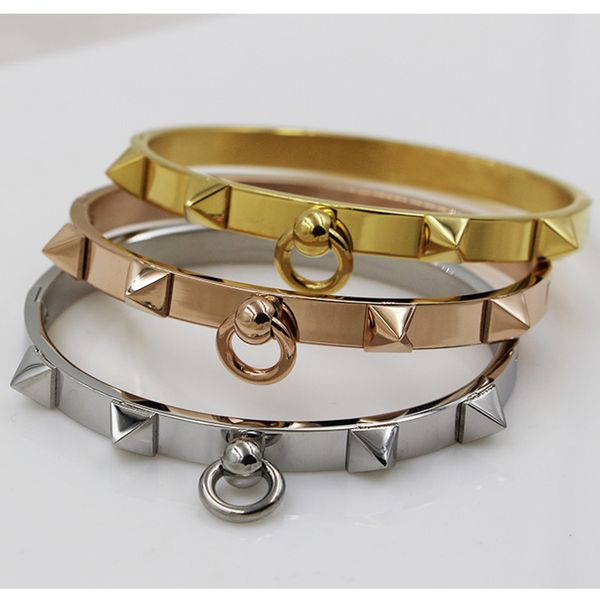 Punk Bracelets for Women Bangle Four-point Rivet Bracelet Rose Gold Ladies Fashion Female Stainless Steel Jewelry
Punk Bracelets for Women Bangle Four-point Rivet Bracelet Rose Gold Ladies Fashion Female Stainless Steel Jewelry