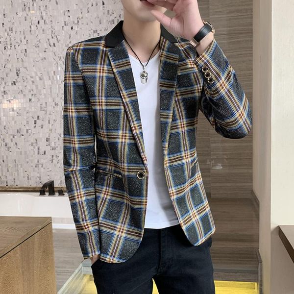 blazer men 2020 весна и осень новой мода отдых высокого качества мужской плед нашивка single button для похудения для мужчин костюм, White;black
blazer men 2020 весна и осень новой мода отдых высокого качества мужской плед нашивка single button для похудения для мужчин костюм, White;black