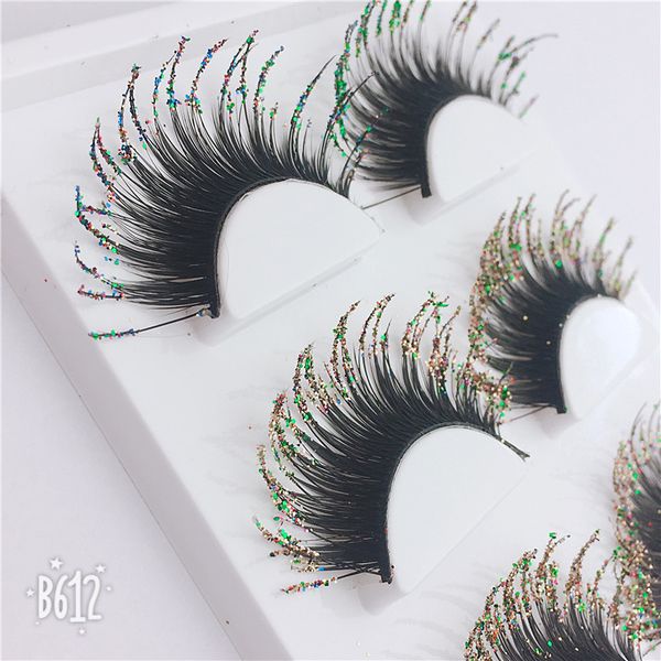 3pairs exaggerated glitter false eyelashes 3d natural exaggerated fashion glitter lashes women stage makeup tools 810 
3pairs exaggerated glitter false eyelashes 3d natural exaggerated fashion glitter lashes women stage makeup tools 810