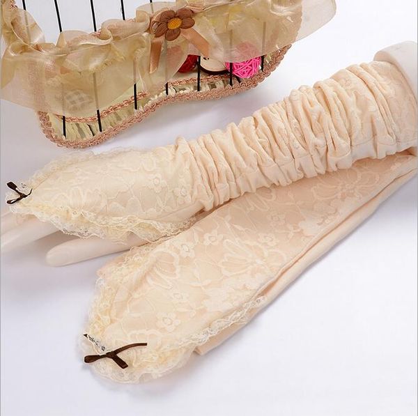 five fingers gloves spring and summer women' long suncreen lady' driving fingerless lace 60cm r028, Blue;gray
five fingers gloves spring and summer women' long suncreen lady' driving fingerless lace 60cm r028, Blue;gray