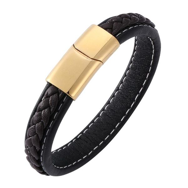 charm bracelets personality simple business men's woven leather bracelet stainless steel magnetic buckle fashion 7-sp0211-sp0219, Golden;silver
charm bracelets personality simple business men's woven leather bracelet stainless steel magnetic buckle fashion 7-sp0211-sp0219, Golden;silver