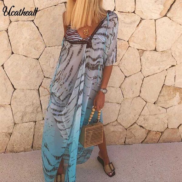 women's swimwear woman summer perspective cover-up v-neck chiffon dizzy printing loose cover ups tassel beachwear beach sunscreen dress, White;black
women's swimwear woman summer perspective cover-up v-neck chiffon dizzy printing loose cover ups tassel beachwear beach sunscreen dress, White;black