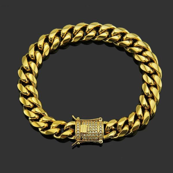 stainless steel zircon gold color bracelet for men punk hip-hop, Black
stainless steel zircon gold color bracelet for men punk hip-hop, Black