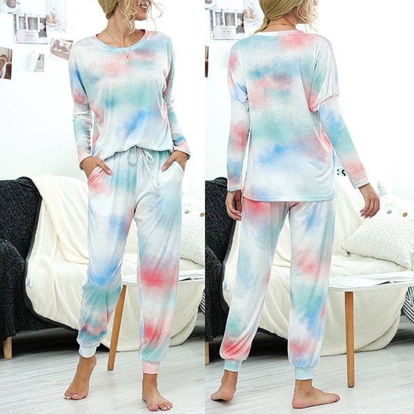 tie dye tracksuit round neck long sleeve women two piece set women homewear long drawstring loose pants fashion 2020, White;red
tie dye tracksuit round neck long sleeve women two piece set women homewear long drawstring loose pants fashion 2020, White;red