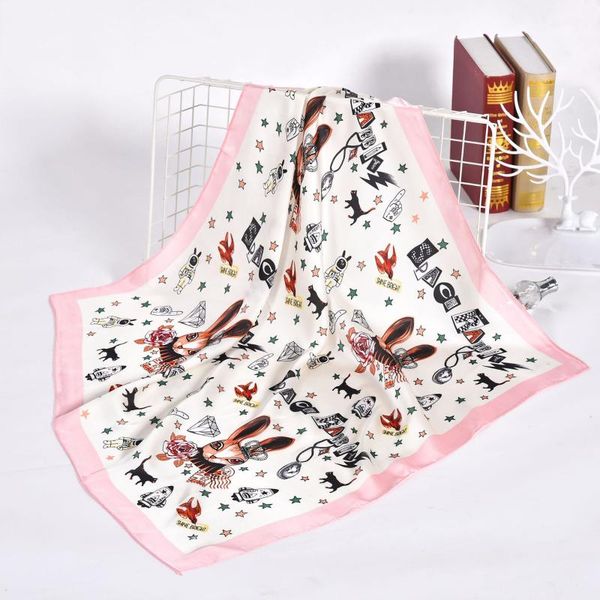 small shawls silk satin hair scarf for women fashion cartoon print kerchief bandana head scarfs 70*70cm neck scarves for ladies, Blue;gray
small shawls silk satin hair scarf for women fashion cartoon print kerchief bandana head scarfs 70*70cm neck scarves for ladies, Blue;gray