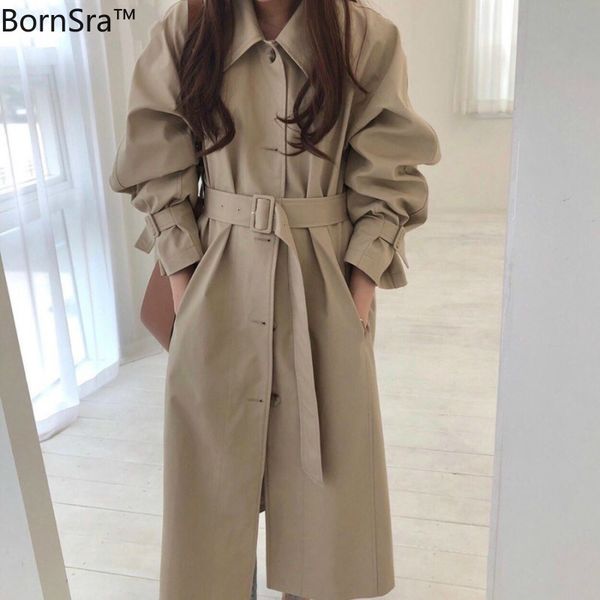 bornsra 2020 spring single-breasted loose vintage overcoats winter sashes belted women trench coat female windbreaker outwear, Tan;black
bornsra 2020 spring single-breasted loose vintage overcoats winter sashes belted women trench coat female windbreaker outwear, Tan;black