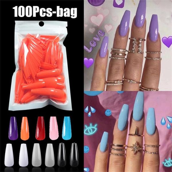100pcs solid color plastic shiny full cover nails tips simple ballerina pointed false nail extension press on nails diy manicure, Red;gold
100pcs solid color plastic shiny full cover nails tips simple ballerina pointed false nail extension press on nails diy manicure, Red;gold