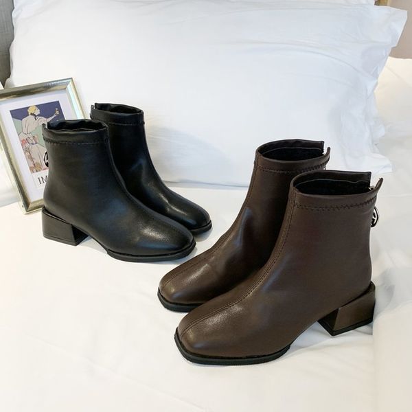 female fashion nude boots black pu leather comfortable lining boots women's spring and autumn elegant
female fashion nude boots black pu leather comfortable lining boots women's spring and autumn elegant