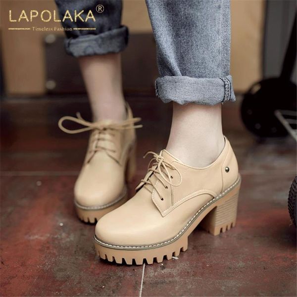 dress shoes lapolaka 2021 big size 43 platform concise woman pumps female chunky heels lace up office lady women, Black
dress shoes lapolaka 2021 big size 43 platform concise woman pumps female chunky heels lace up office lady women, Black