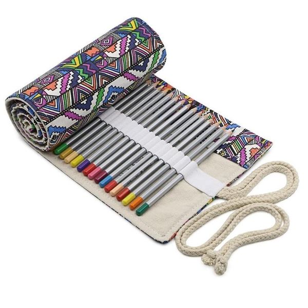 bohemian style pencil wrap bag, 36/48/72 slot canvas folding pouch roll for brush marker pens stationery school travel a6573
bohemian style pencil wrap bag, 36/48/72 slot canvas folding pouch roll for brush marker pens stationery school travel a6573