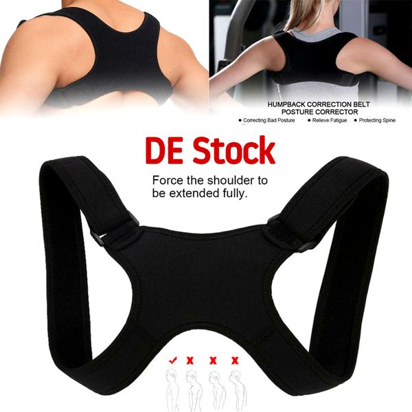back support spine-support-belt adjustable posture corrector clavicle brace shoulder lumbar correction for unisex, Black;blue
back support spine-support-belt adjustable posture corrector clavicle brace shoulder lumbar correction for unisex, Black;blue