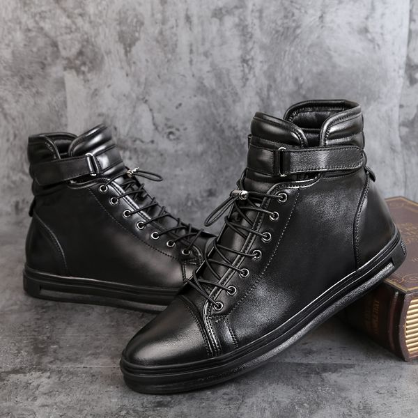 boots genuine leather men shoes sneakers autumn winter ankle with fur warm snow casual high-man, Black
boots genuine leather men shoes sneakers autumn winter ankle with fur warm snow casual high-man, Black