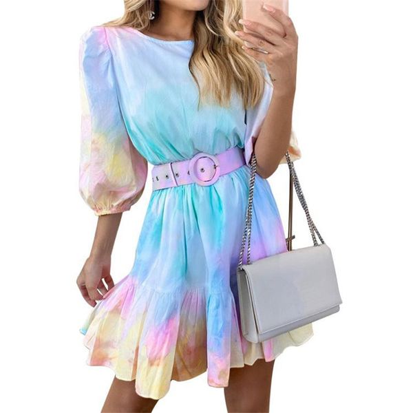 womens de tie dye dresses cute mini for dresses casual woman belt fashion ruffle designer vestidos patchwork verano xbnji, Black
womens de tie dye dresses cute mini for dresses casual woman belt fashion ruffle designer vestidos patchwork verano xbnji, Black