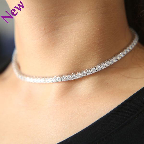 4mm iced out bling cz tennis chain hiphop choker necklcae micro pave cubic zirconia 1 row choker tennis chain women jewelry 0927, Silver
4mm iced out bling cz tennis chain hiphop choker necklcae micro pave cubic zirconia 1 row choker tennis chain women jewelry 0927, Silver