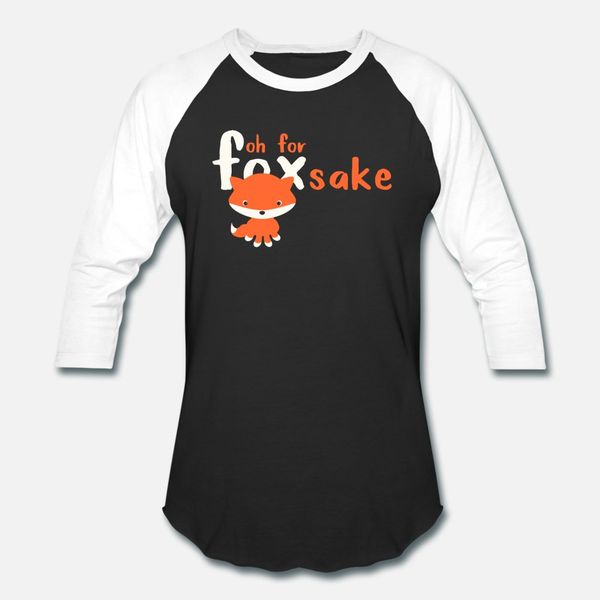 fox oh for fox sake t shirt men designs 100% cotton round neck solid color famous comfortable summer vintage shirt, White;black
fox oh for fox sake t shirt men designs 100% cotton round neck solid color famous comfortable summer vintage shirt, White;black