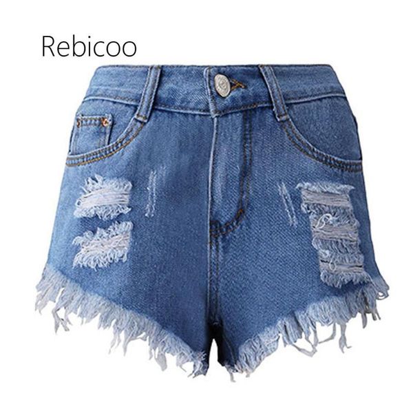 women tassel soft and comfortable hole shorts jeans denim short pants, Blue 
women tassel soft and comfortable hole shorts jeans denim short pants, Blue