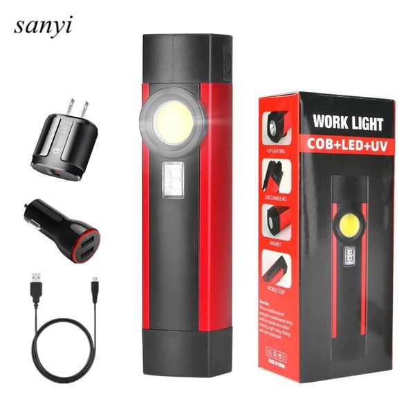 flashlights torches usb rechargeable led cob work light portable working torch uv black 395nm ultraviolet 4 modes
flashlights torches usb rechargeable led cob work light portable working torch uv black 395nm ultraviolet 4 modes