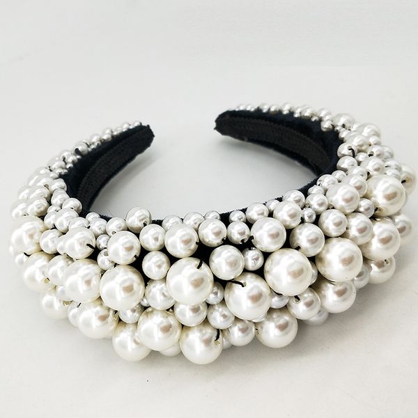 baroque hairband beaded headband princess crown hair pearls big white pearl crown bridal hair accessories bijouterie, Golden;silver
baroque hairband beaded headband princess crown hair pearls big white pearl crown bridal hair accessories bijouterie, Golden;silver