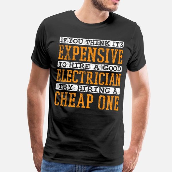 electrician t shirt men personalized tee shirt o neck slim crazy comical spring novelty shirt