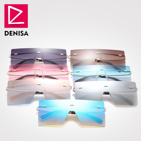 denisa shield oversized sunglasses women men trendy glasses vintage square rimless sun glasses uv400 lunette soleil homme g18076, White;black
denisa shield oversized sunglasses women men trendy glasses vintage square rimless sun glasses uv400 lunette soleil homme g18076, White;black