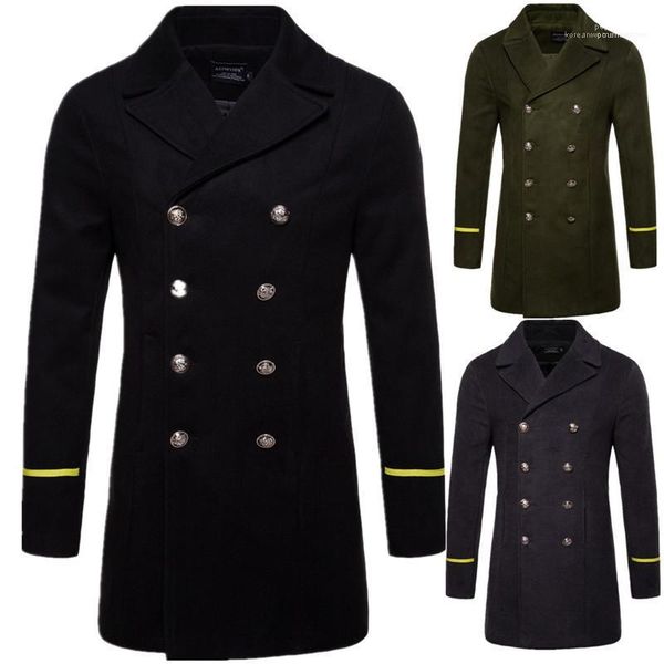 long styles mens outerwear mens designer double breasted coats fashion long sleeve warm winter jacket casual, Black
long styles mens outerwear mens designer double breasted coats fashion long sleeve warm winter jacket casual, Black