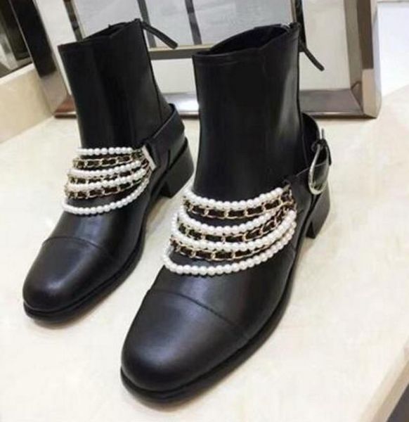 designer new women's real leather boots, women's pearl shoes, back zipper flat-heel comfortable boots, Black
designer new women's real leather boots, women's pearl shoes, back zipper flat-heel comfortable boots, Black