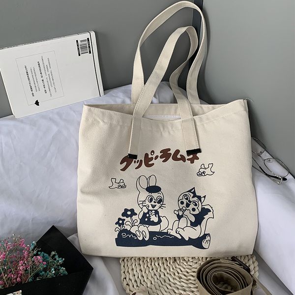 large capacity cartoon print ladies canvas shoulder bag eco reusable women shopping bag vintage beach handbags bolsas de tela
large capacity cartoon print ladies canvas shoulder bag eco reusable women shopping bag vintage beach handbags bolsas de tela