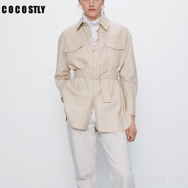 2020 new leather jacket women faux leather long jackets lady elegant tie belt waist pockets buttons pu street coats veste femme, Black
2020 new leather jacket women faux leather long jackets lady elegant tie belt waist pockets buttons pu street coats veste femme, Black