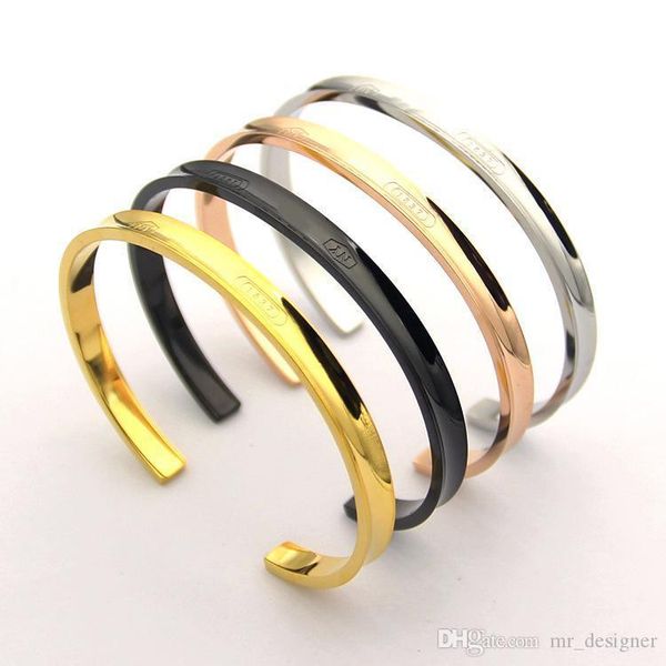 new t-letter lobster buckle charm bangles for women 18k gold couple party gift, Black
new t-letter lobster buckle charm bangles for women 18k gold couple party gift, Black