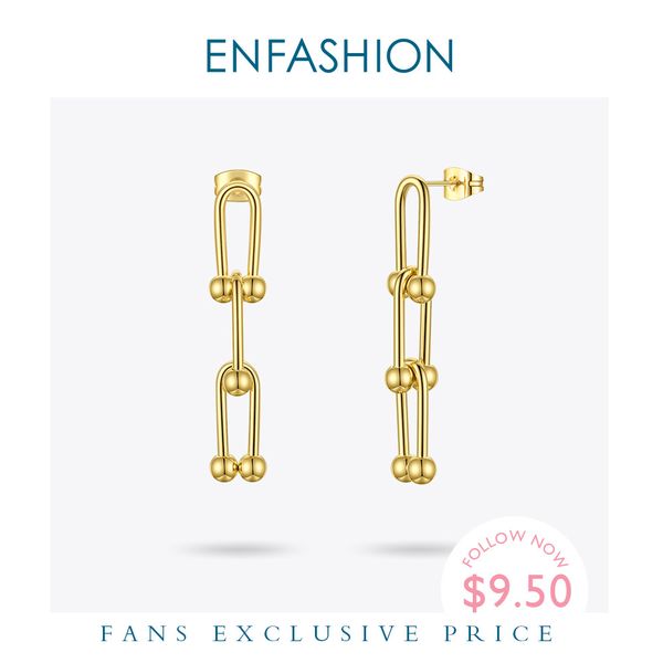 enfashion hollow link chain drop earrings for women stainless steel bead dangle earings fashion jewelry pendientes e201159 200923, Silver
enfashion hollow link chain drop earrings for women stainless steel bead dangle earings fashion jewelry pendientes e201159 200923, Silver