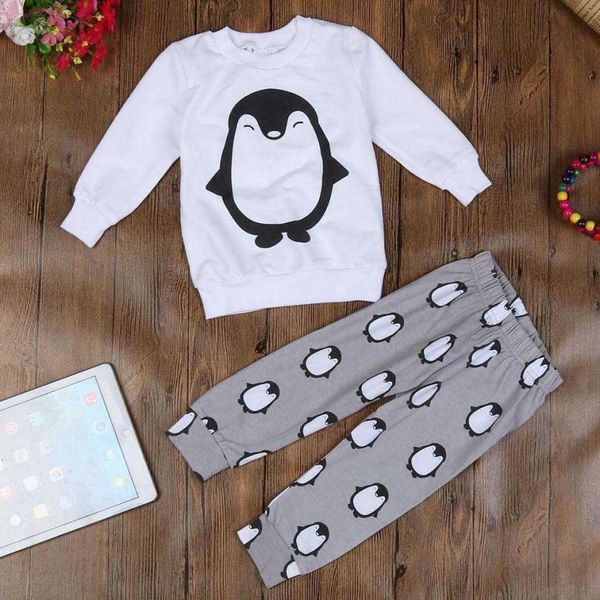 kid girls boy children clothing penguin long sleeve shirt+pant outfit soft comfortable baby clothes casual august 9, White
kid girls boy children clothing penguin long sleeve shirt+pant outfit soft comfortable baby clothes casual august 9, White