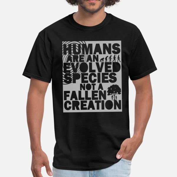 humans evolved t shirt men create 100% cotton o-neck natural gift fashion spring letters shirt