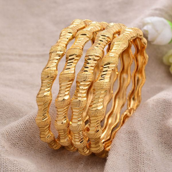annayoyo 4pcs/lot 24k bamboo knot fashion dubai gold color bangles for women african bride bracelet jewelry gifts, Black
annayoyo 4pcs/lot 24k bamboo knot fashion dubai gold color bangles for women african bride bracelet jewelry gifts, Black