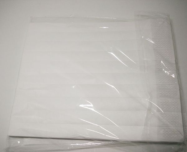 solid white color 3/4 inch tyvek wristbands , wristbands for events 500 piece 
solid white color 3/4 inch tyvek wristbands , wristbands for events 500 piece