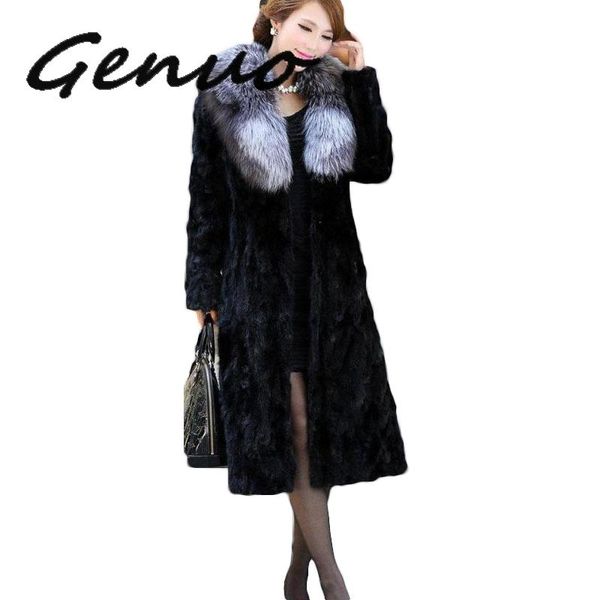 genuo new 2020 plus size winter women's jackets spliced imitation coat fur collar lady trench x-long outerwear, Black
genuo new 2020 plus size winter women's jackets spliced imitation coat fur collar lady trench x-long outerwear, Black
