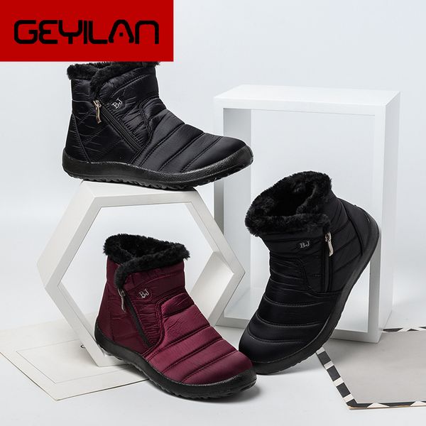women snow boots flat cotton fabric zip ladies ankle boots plush warm shoes casual comfort female fashion footwear, Black
women snow boots flat cotton fabric zip ladies ankle boots plush warm shoes casual comfort female fashion footwear, Black