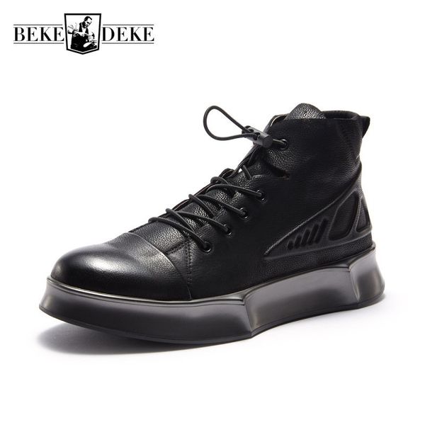 boots high mens korean winter fleeec lining outdoor casual lace up thick bootom round toe genuine leather male cowhide, Black
boots high mens korean winter fleeec lining outdoor casual lace up thick bootom round toe genuine leather male cowhide, Black