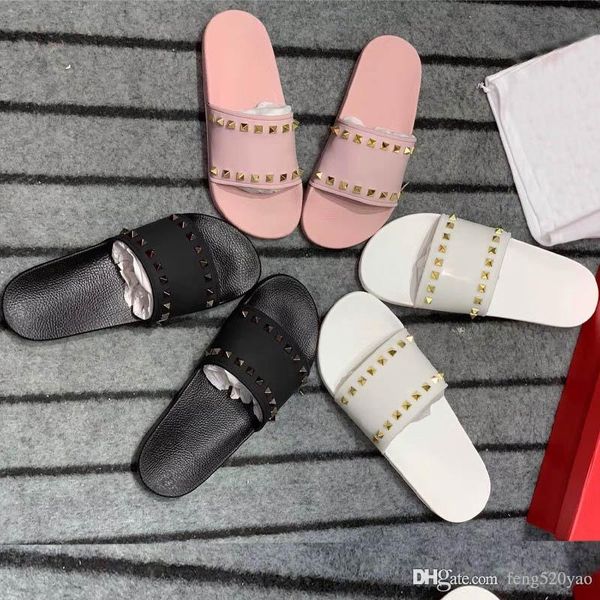 fashion luxury designer women slippers sandals ladies beach slipper tide male rivet stud slippers non-slip leather mens casual spikes shoes, Black
fashion luxury designer women slippers sandals ladies beach slipper tide male rivet stud slippers non-slip leather mens casual spikes shoes, Black