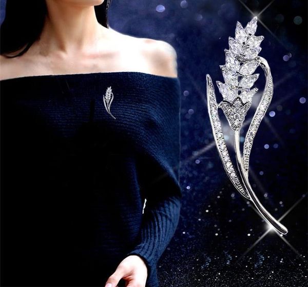 autumn winter brooches women s premium korean gold plating wheat simple pin versatile corsage ornament, Gray 
autumn winter brooches women s premium korean gold plating wheat simple pin versatile corsage ornament, Gray