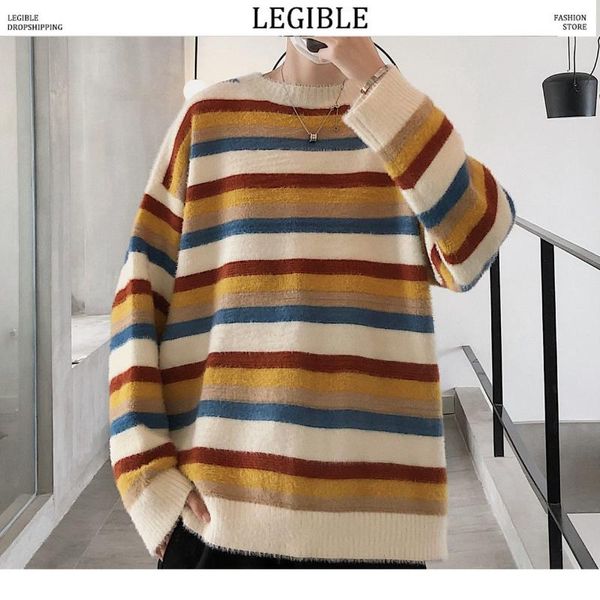 legible o neck loose sweaters men autumn winter striped pullovers mens korean fashion loose mens sweater, White;black
legible o neck loose sweaters men autumn winter striped pullovers mens korean fashion loose mens sweater, White;black