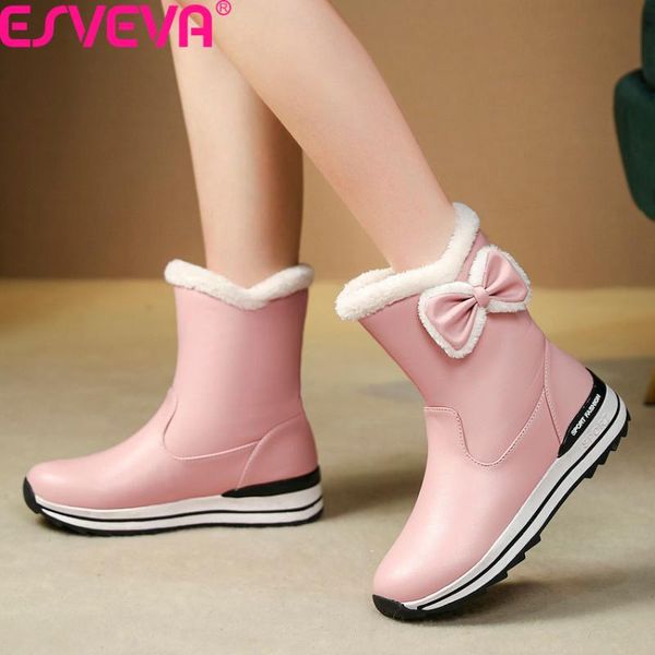 esveva 2020 butterfly-kno wedge heel ankle boots winter warm fur snow boots round toe pu leather casual women shoes size 34-43, Black
esveva 2020 butterfly-kno wedge heel ankle boots winter warm fur snow boots round toe pu leather casual women shoes size 34-43, Black