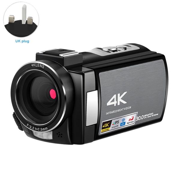 4k camcorder 16x manual zoom vlogging remote control cmos sensor ir night vision video camera anti shake touch screen hd