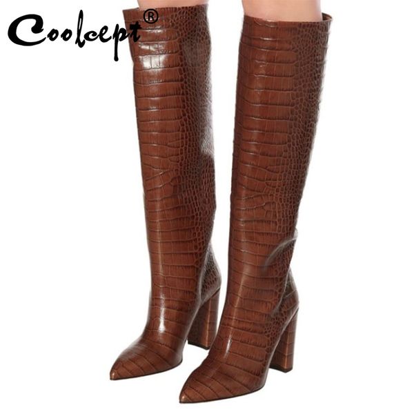 boots coolcept size 35-43 women knee pointed toe high heel winter shoes woman fashion long boot office lady party footwear, Black
boots coolcept size 35-43 women knee pointed toe high heel winter shoes woman fashion long boot office lady party footwear, Black