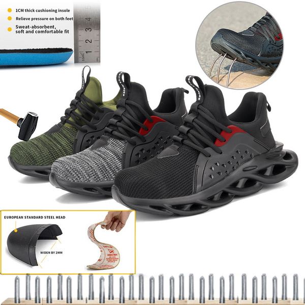 boots 2021 autumn steel toe work safety shoes for men puncture proof security man breathable light industrial casual male, Black
boots 2021 autumn steel toe work safety shoes for men puncture proof security man breathable light industrial casual male, Black