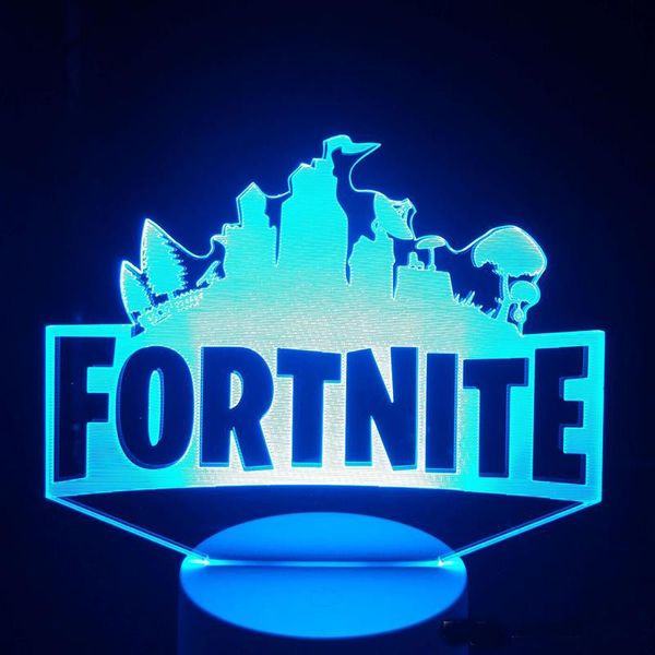 Fortnite 3d Optical Illusion Lamp Night Light Dc 5v Usb Powered Battery Wholesale Dropshipping Ing