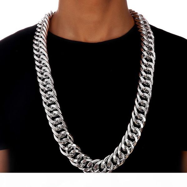 aluminum 18k gold plated extra-coarse 2.6cm exaggerated long chains necklace hip hop jewelry hip hop singer street dance hipster men chains, Silver
aluminum 18k gold plated extra-coarse 2.6cm exaggerated long chains necklace hip hop jewelry hip hop singer street dance hipster men chains, Silver